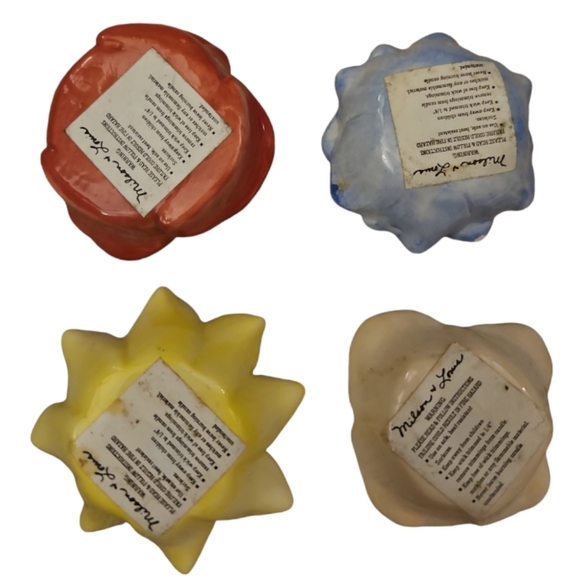 Rare Vintage Hand Painted Tealights - Milson and Louis - Picture 7 of 7